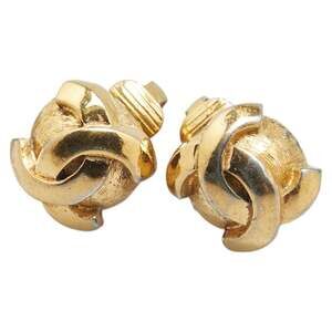 Chanel Cc Logo Clip-On Earrings Metal #208291C50B